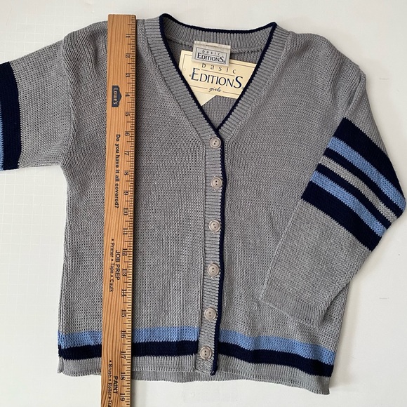 Vintage Basic Editions Little Girls Sweater Cardigan size 4/5 NWT - Picture 3 of 9